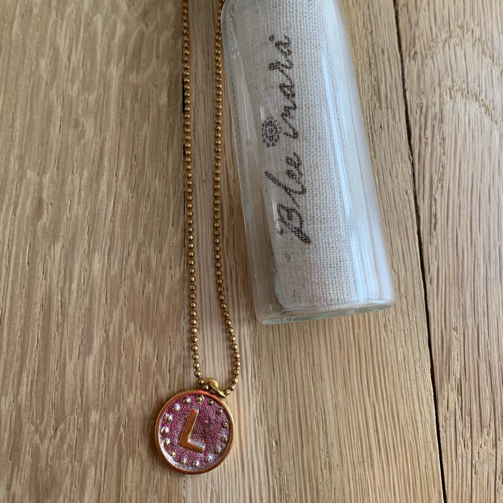 Brand new L necklace silver and gold
